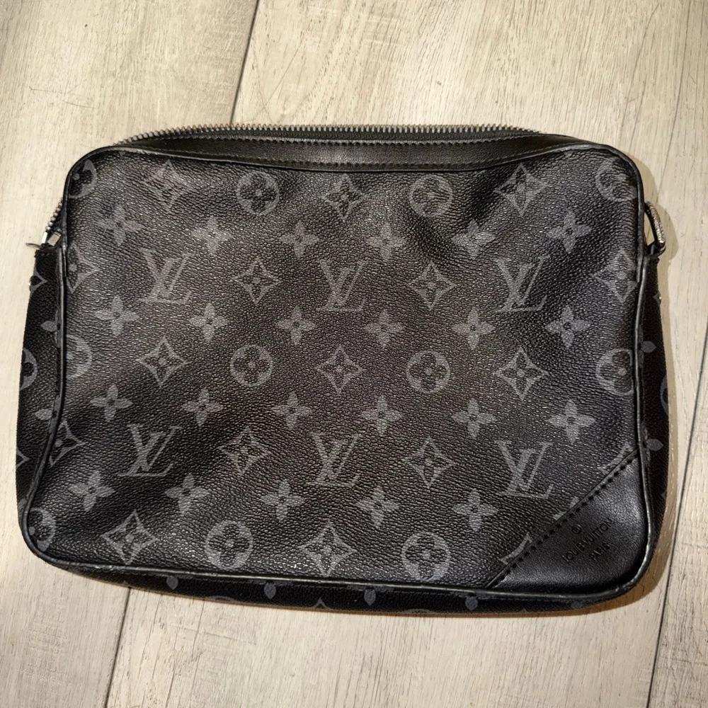 Louis‎ Vuitton Men's Black Monogram Laptop Bag no strap